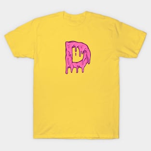 D Letters Pink Melted T-Shirt